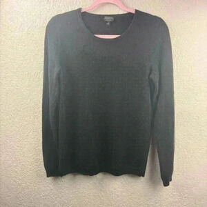 Talbots Pure Cashmere Classic Staple Luxe Black Sweater - Size S
